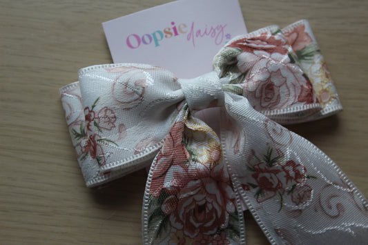 Floral Double Hair Bow
