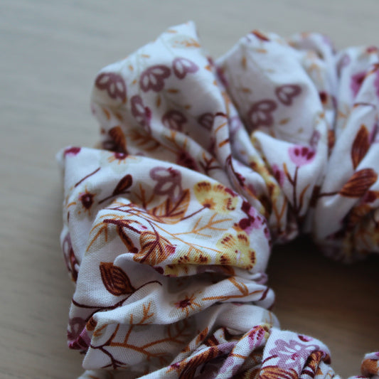 Autumnal oversized hair scrunchie