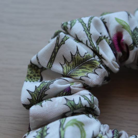 Thistle patterned hair scrunchie