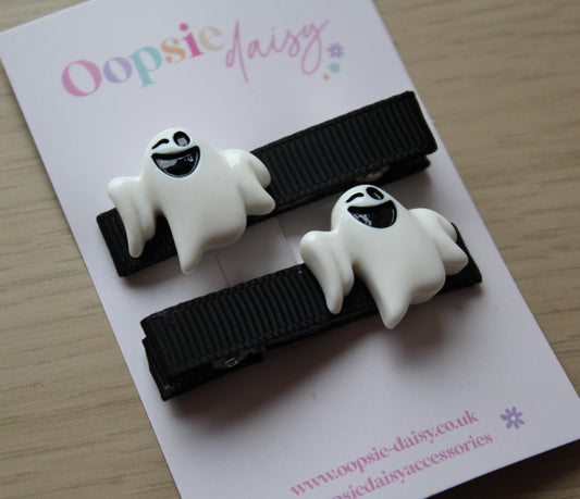 Halloween themed ghost hair clip