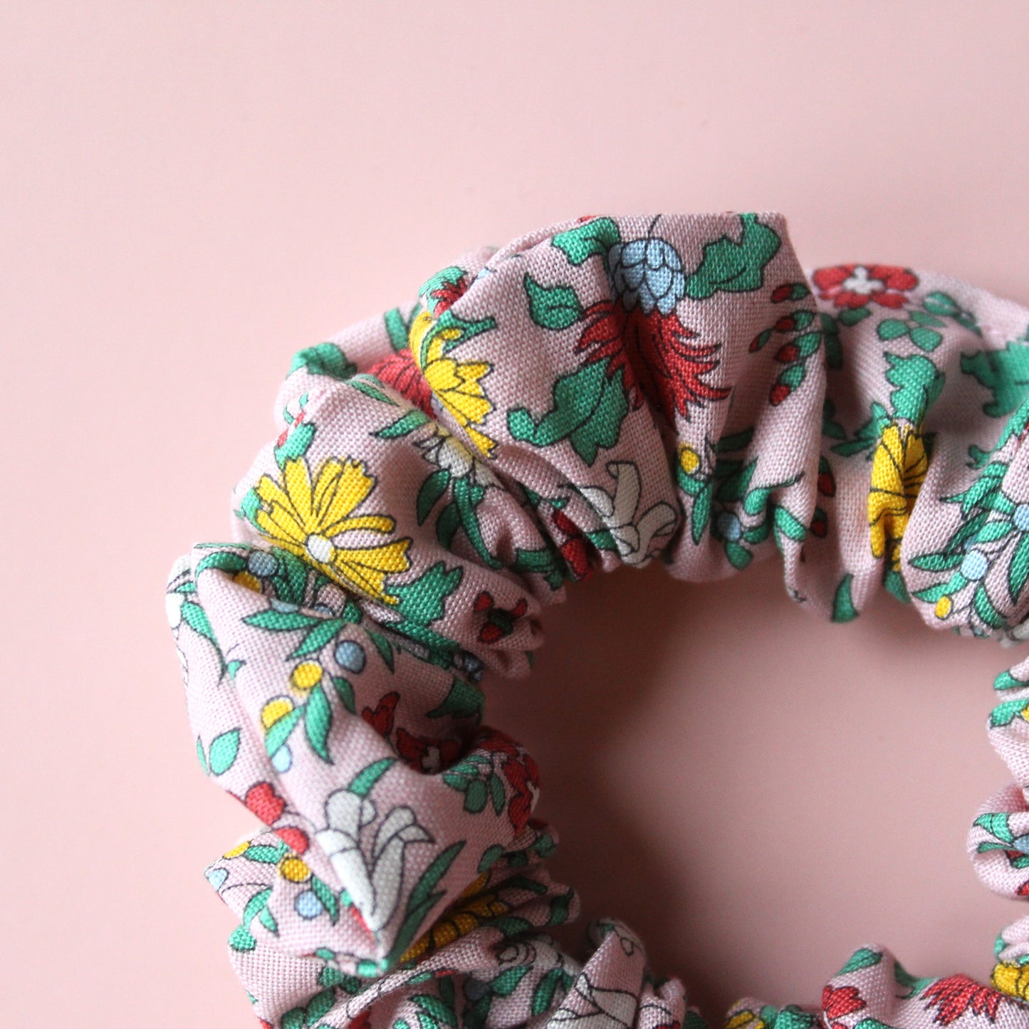 Liberty floral patterned hair scrunchie