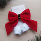 Red velvet Santa inspired hair bow