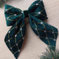 Green Velvet Hair Bow