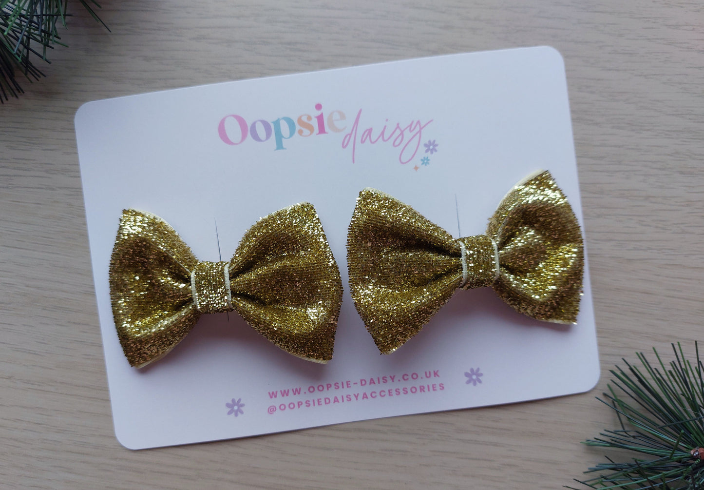 Mini Festive Sparkle Hair Bows