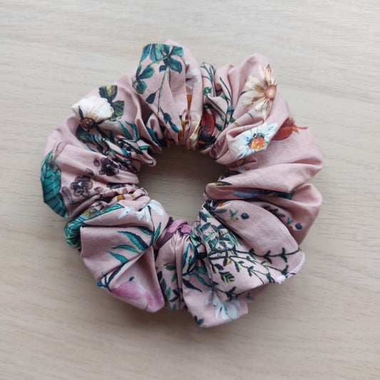 Pink Flower Oversized Scrunchie
