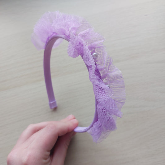Purple Tulle Headband