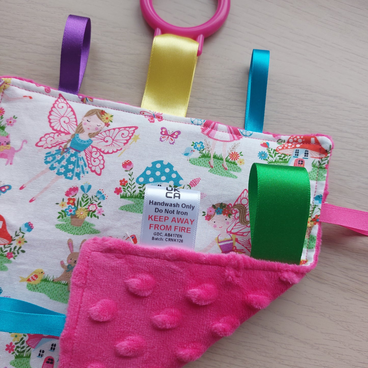 Fairy Sensory Crinkle Toy - Pucker on Fabric