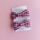 Burgundy Gingham School Hair Accessories - Bows & Bobbles