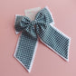 Bottle Green Gingham School Hair Accessories - Bows & Bobbles