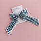 Bottle Green Gingham School Hair Accessories - Bows & Bobbles