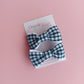 Bottle Green Gingham School Hair Accessories - Bows & Bobbles