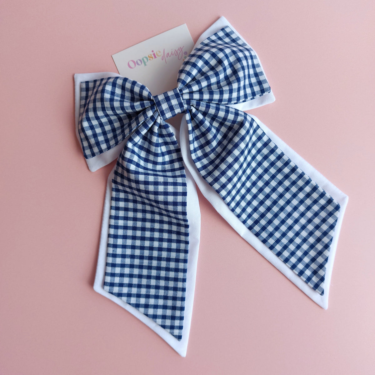 Royal Blue Gingham School Hair Accessories - Bows & Bobbles