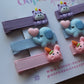 Set of colourful animal-themed hair slides