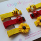 3d hair clips with bees and ladybirds