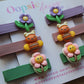 hair clips with flower 3d designs