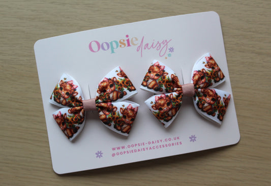 Baby animal hair bows