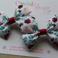 Pretty burgundy floral hair bow clips