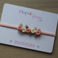 Peach and cream floral baby headband