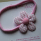 Pink flower baby headband