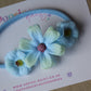 Baby headband with blue flowers