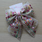 Transparent Embroidered Hair Bow