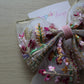 Transparent Embroidered Hair Bow