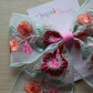 Green & Pink Hair Bow