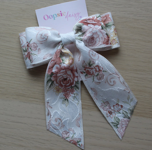 Floral Double Hair Bow