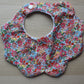 Scallop baby bib with Liberty floral design