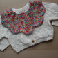 Colourful floral Liberty fabric scallop bib