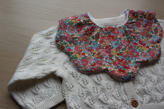 Liberty ditsy floral baby bib 