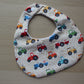 Tractor themed baby bib