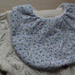 Ditsy blue floral liberty bib
