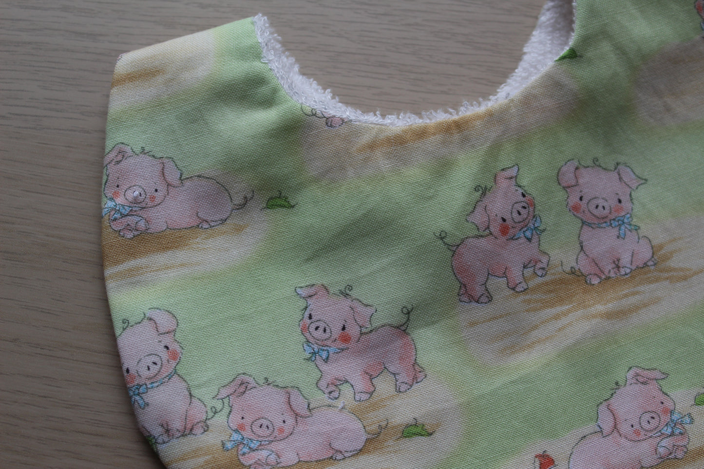 Adorable little pig baby bib
