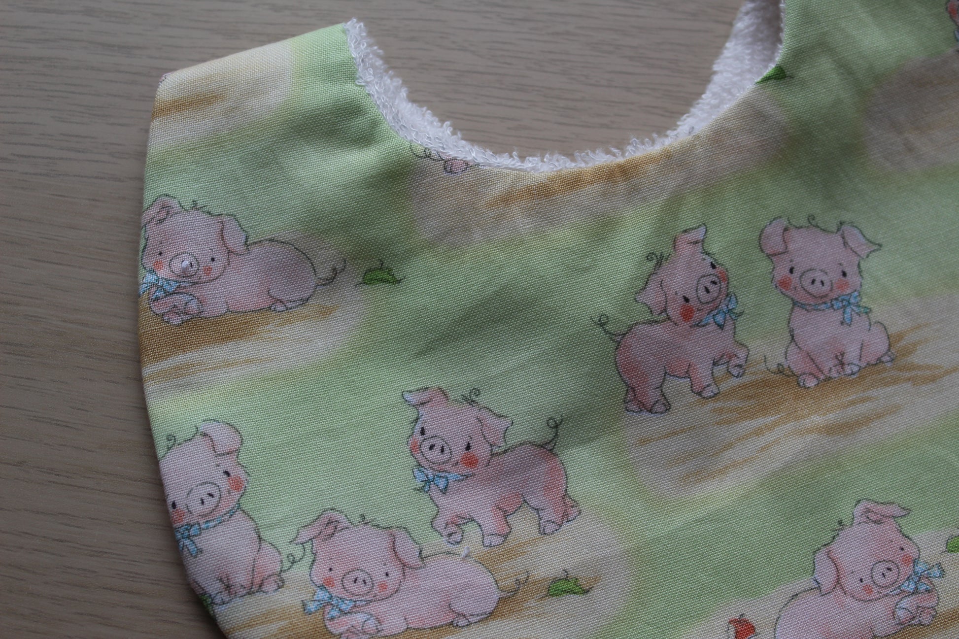 Adorable little pig baby bib