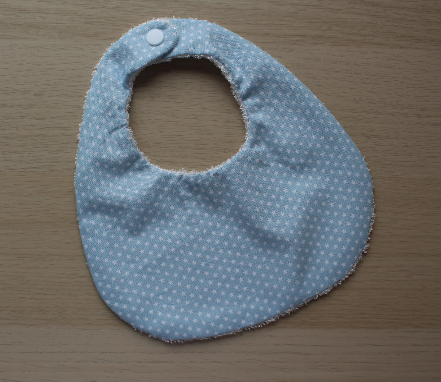 Blue mini stars baby bib 