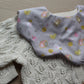 Baby girl themed scallop bib