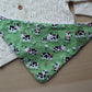 Baby dribble bib with cow theme