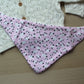 Dribble baby bib with pink sheep design