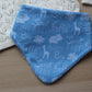 Blue baby dribble bib with animals