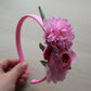 Hair band with pink floral design