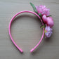 Pink flower headband