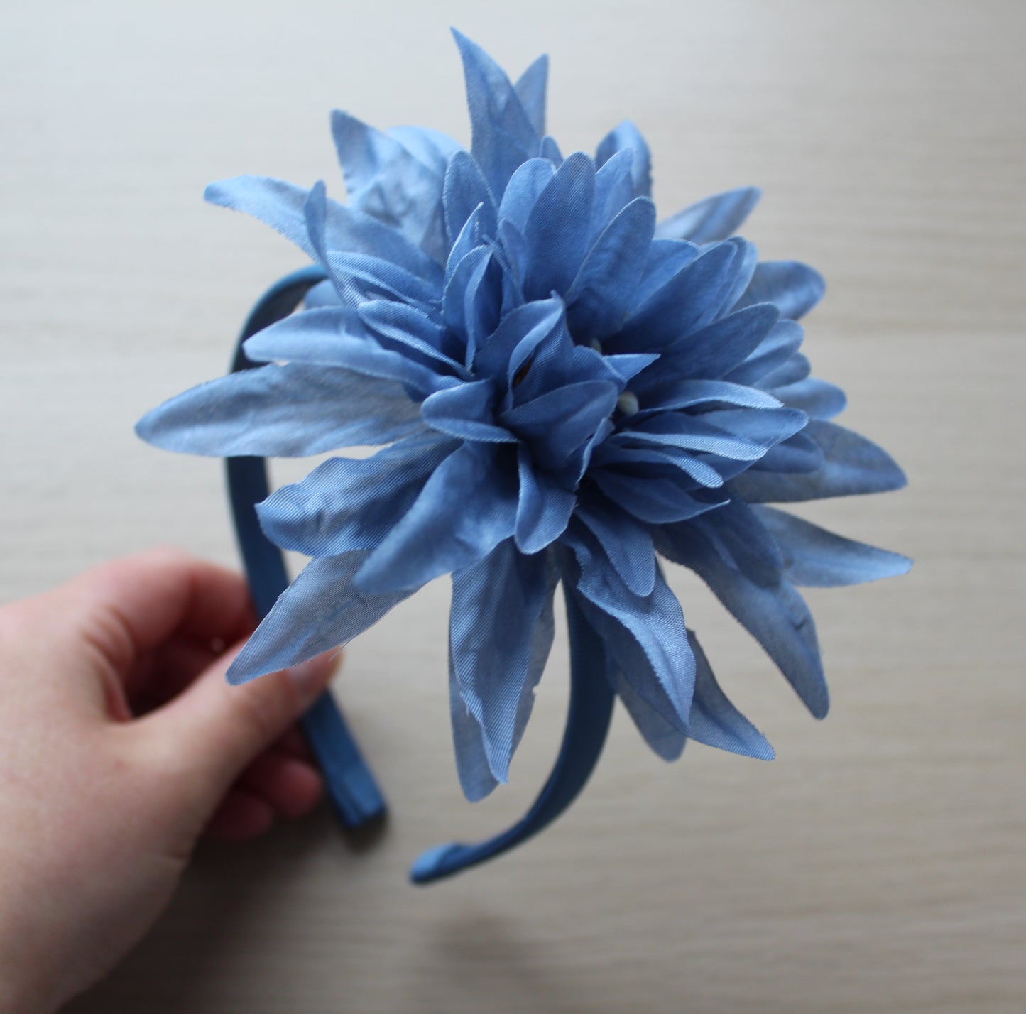 Blue flower headband 