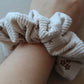 Corduroy oversized scrunchie with small flowers