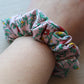Floral pink scrunchie using Liberty 