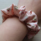 Ditsy pink flower scrunchie