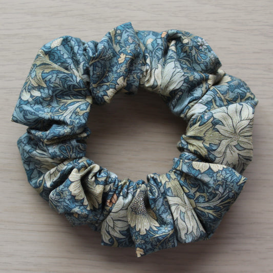 Hair scrunchie in william morris style print