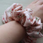 Ditsy pink vintage floral scrunchie oversized