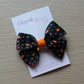Pumpkin and stars Halloween hair bow