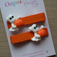 Halloween hair clips with ghost design
